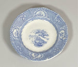 Historical Staffordshire Blue Cup Plate New York From Weehawk