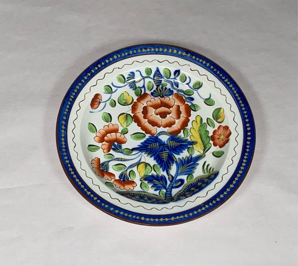 Staffordshire Pearlware Gaudy Dutch Carnation Plate