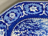 Historical Staffordshire Blue Platter Pennsylvania Hospital Ridgway