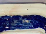 LB3 Historical Staffordshire Blue Vegetable Dish Quebec Canada Hudson 1825