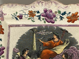 Staffordshire Sunderland Lusterware Wall Plaque Religious Transfer Floral