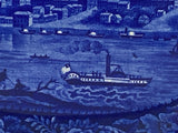 Historical Staffordshire Blue Louisville Kentucky City Series Platter
