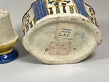 Staffordshire Pearlware Prattware Inkwell Quill Stand Scarce Form