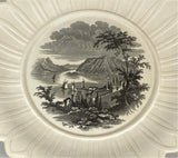 Historical Staffordshire View From Ruggles House Hudson River Rare Form