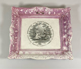 Staffordshire Sunderland Lusterware Plaque Innocence and Resignation