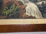 Original Currier Ives Print Trenton High Falls Great Condition