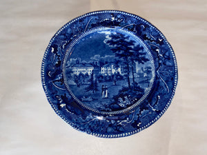 Historical Staffordshire Blue Plate Harvard College