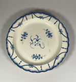Staffordshire Blue Shell Edge Pearlware Dinner Plates Set of 4