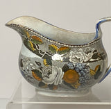 Staffordshire Salopian Pearlware Creamer With Bird And Florals