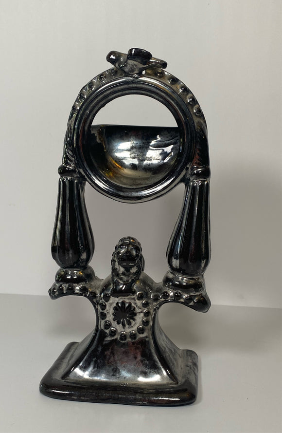 Staffordshire Silver Resist Watch Hutch Lion and Bird