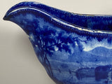Historical Staffordshire Blue Creamer Catskill Mountains Hudson River LC2