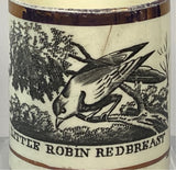 Staffordshire Creamware Children’s Mug Little Robin Redbreast #120