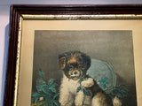 Original Currier Ives Print Mischievous Little Doggie Scarce