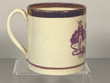 Staffordshire Creamware Children’s Mug For My Dear Boy with Soldiers BB#83