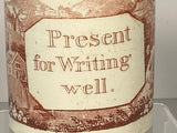 Staffordshire Creamware Children Mug A Present For Writing Well BB#22