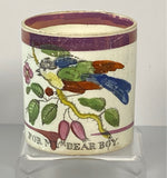 Staffordshire Creamware Children’s Mug For My Dear Boy Bird BB#124