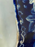 Historical Staffordshire Blue Vegetable Dish Charleston Exchange Battery Castle Gardens