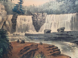 Original Currier Ives Print Trenton High Falls Great Condition