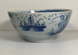 Staffordshire Pearlware Bowl With Floral Pagoda Chinoiserie Design