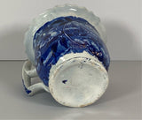 Historical Staffordshire Blue Custard Cup Landing of Lafayette At Castle Gardens
