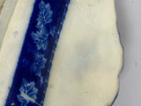 Historical Staffordshire Blue Vegetable Dish Charleston Exchange Battery Castle Gardens