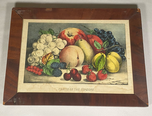PB6 Original Currier & Ives Print “Fruits Of The Seasons”
