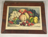 PB6 Original Currier & Ives Print “Fruits Of The Seasons”