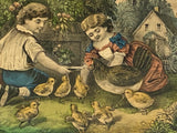 Original Currier & Ives Print  A New Brood