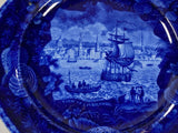 Historical Staffordshire Blue Plate View Of Liverpool LNRP6