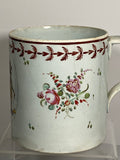 Staffordshire Pearlware Masonic Mason Mug Coat Of Arms