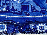 Historical Staffordshire Blue Platter Wilkie Series Valentine