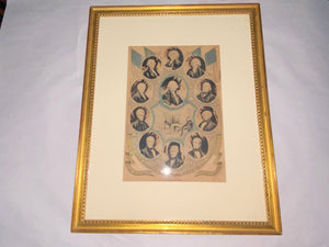 Original N. Currier & Ives Print The Presidents Of The United States