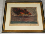 Original Currier & Ives Print Bombardment of Fort Sumter, Charleston Harbor