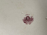 Staffordshire 2 Color Transfer Bi Color Platter Yellow Purple Temple