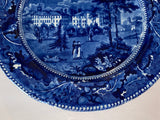 Historical Staffordshire Blue Plate Harvard College
