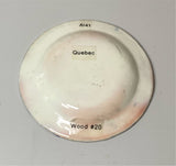 LB2 Historical Staffordshire Blue Cup Plate With A View Of Quebec Canada 1825 RC