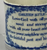 Staffordshire Children’s Mug Golden Rule Love God Neighbor Pearlware  BB#98