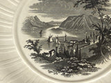 Historical Staffordshire View From Ruggles House Hudson River Rare Form