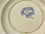 Historical Staffordshire Blue Texian Campaign Plate Soldier On Horseback