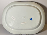Historical Staffordshire Blue Platter Landing of Lafayette Castle Gardens CAB