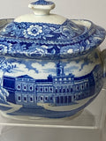 Historical Staffordshire Sugar Bowl City Hall New York By Stubbs