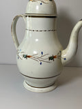 Staffordshire Pearlware Leeds Floral Coffee Pot Sprigs