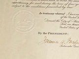 Franklin D. Roosevelt President Signed Appointed Postmaster Document