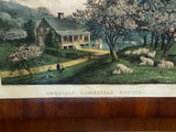Original Set of Currier & Ives 4 Season Small Folio Prints Homestead