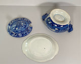 Historical Staffordshire Gravy Tureen Grapevine Border Sherborn Castle
