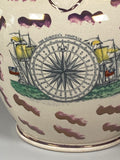 Staffordshire Sunderland Luster Ship Pitcher With Compass And Poem