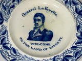 Historical Staffordshire General Lafayette Land Liberty Cup Plate Rare