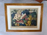 Original Currier & Ives Print American Fruit Piece Small Folio