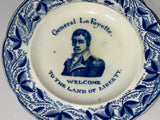 Historical Staffordshire General Lafayette Land Liberty Cup Plate Rare