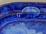 Historical Staffordshire Blue Platter Niagara From The American Side